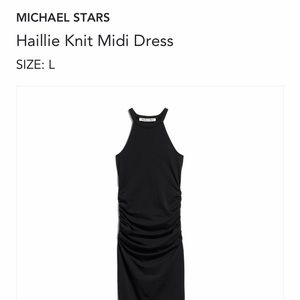 Michael Stars Haillie knit MIDI dress size large black. Worn once